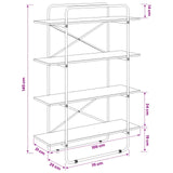 Bookshelf 4-Tier 100 x 35 x 140 cm PB Sonoma Oak
