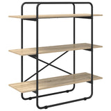 Bookshelf 3-Tier 100 x 35 x 105 cm PB Sonoma Oak - Front View