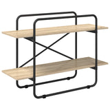 Bookshelf 2-Tier 100 x 35 x 70 cm PB Sonoma Oak - Front View