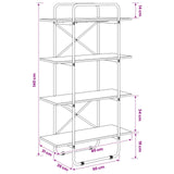 Bookshelf 4-Tier 80 x 35 x 140 cm PB Sonoma Oak - Close-Up Angle