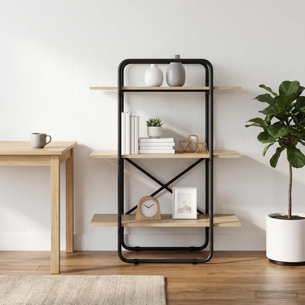 Bookshelf 3-Tier 80 x 35 x 105 cm PB Sonoma Oak
