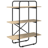 Bookshelf 3-Tier 80 x 35 x 105 cm PB Sonoma Oak - Front View