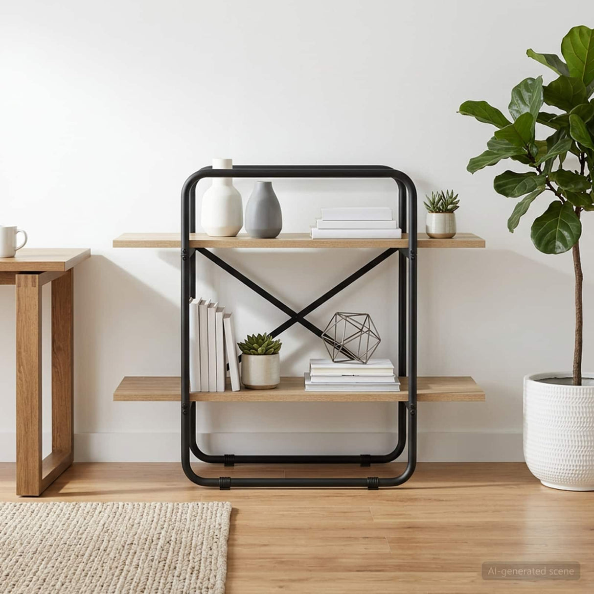 Bookshelf 2-Tier 80 x 35 x 70 cm PB Sonoma Oak
