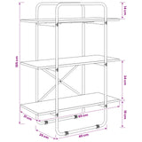 Bookshelf 3-Tier 60 x 35 x 105 cm PB Sonoma Oak