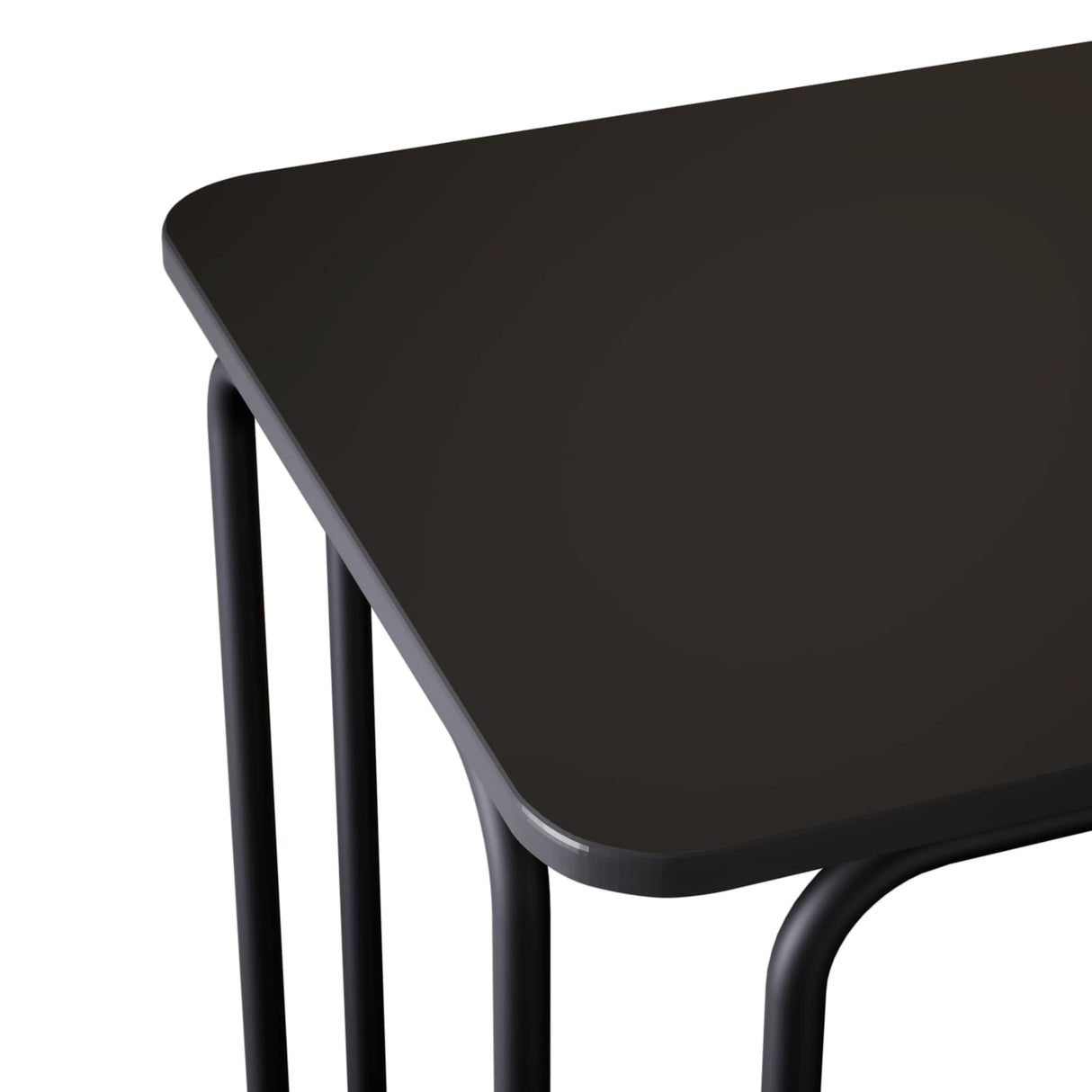 Dining Table 100 x 50 x 75 cm Engineered Wood Black Rectangular