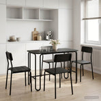 Dining Table 100 x 50 x 75 cm Engineered Wood Black Rectangular