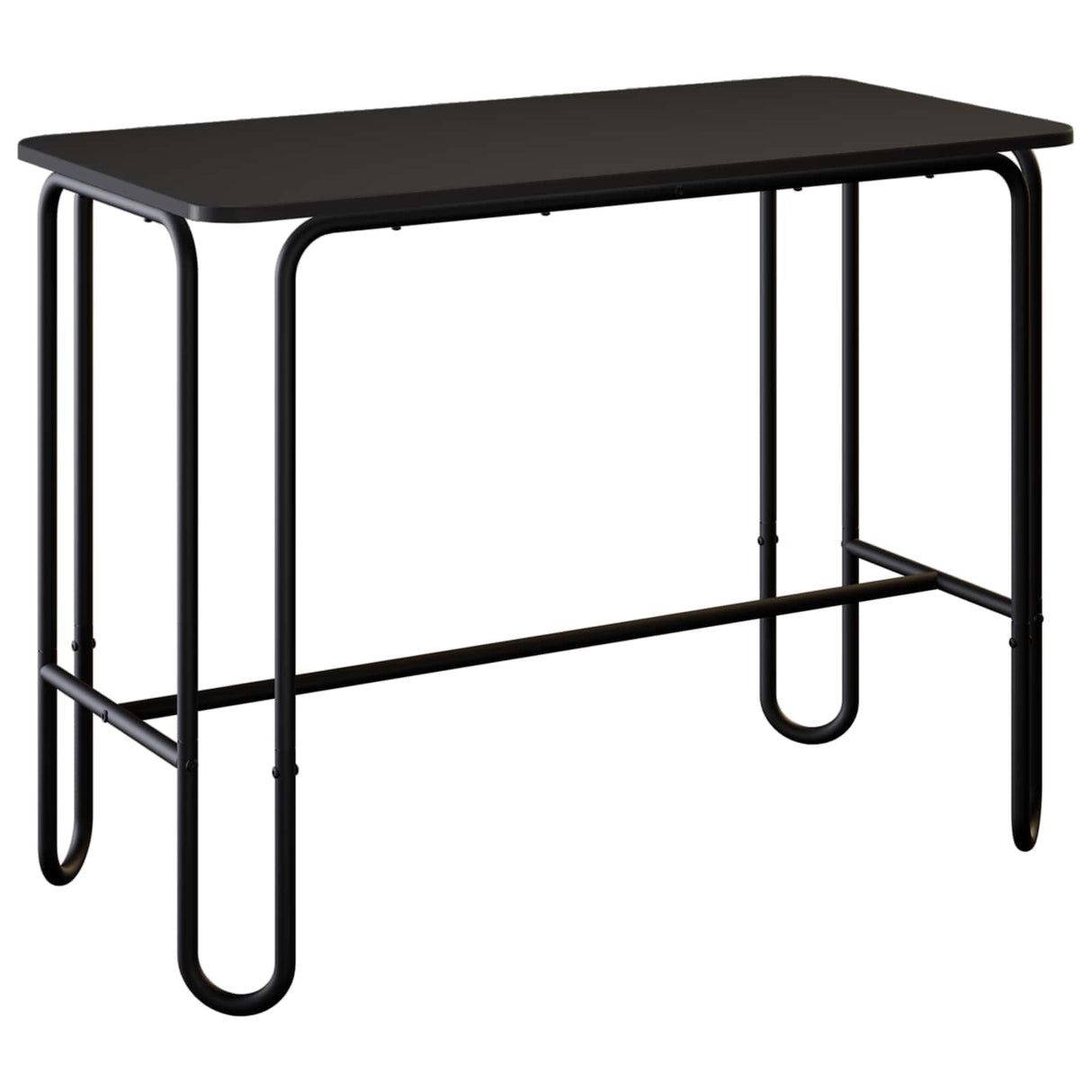 Dining Table 100 x 50 x 75 cm Engineered Wood Black Rectangular