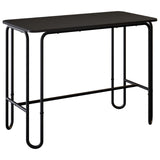 Dining Table 100 x 50 x 75 cm Engineered Wood Black Rectangular - Front View