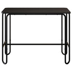 Dining Table 100 x 50 x 75 cm Engineered Wood Black Rectangular