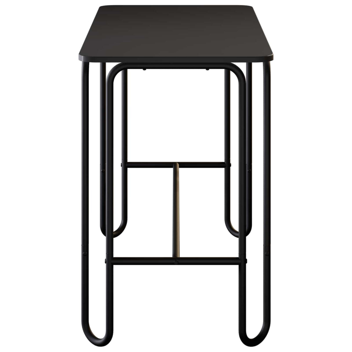 Dining Table 100 x 50 x 75 cm Engineered Wood Black Rectangular