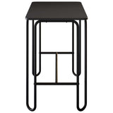 Dining Table 100 x 50 x 75 cm Engineered Wood Black Rectangular - Top-Down View