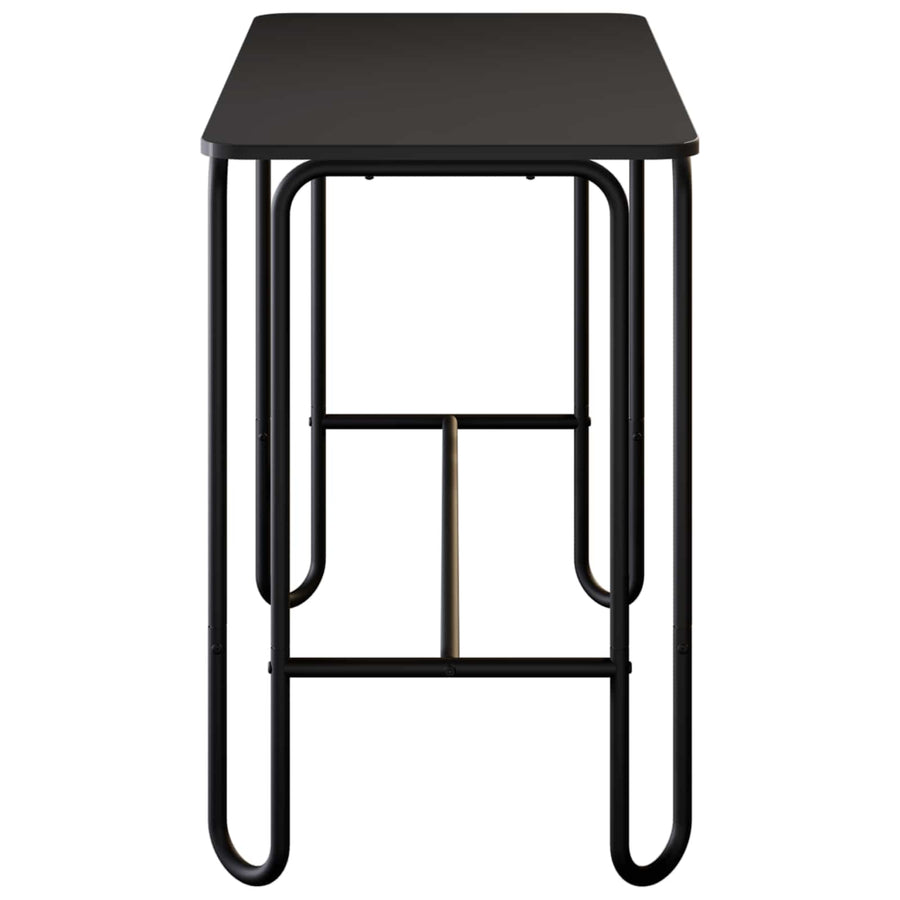 Dining Table 100 x 50 x 75 cm Engineered Wood Black Rectangular
