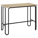 Dining Table 100 x 50 x 75 cm Engineered Wood Sonoma Oak - Front View