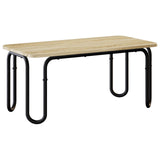 Coffee Table Sonoma Oak 79.5 x 40 x 36 cm Engineered Wood - Front View