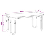 Coffee Table Sonoma Oak 100 x 50 x 45 cm Engineered Wood