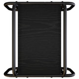 Coffee Table Black Oak 40 x 40 x 51 cm Engineered Wood
