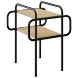 Coffee Table Sonoma Oak 40 x 40 x 51 cm Engineered Wood - Front View