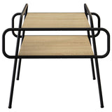 Coffee Table Sonoma Oak 50 x 50 x 51 cm Engineered Wood - Side View
