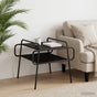 Coffee Table Black Oak 60 x 60 x 51 cm Engineered Wood