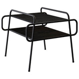 Coffee Table Black Oak 60 x 60 x 51 cm Engineered Wood