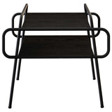 Coffee Table Black Oak 60 x 60 x 51 cm Engineered Wood