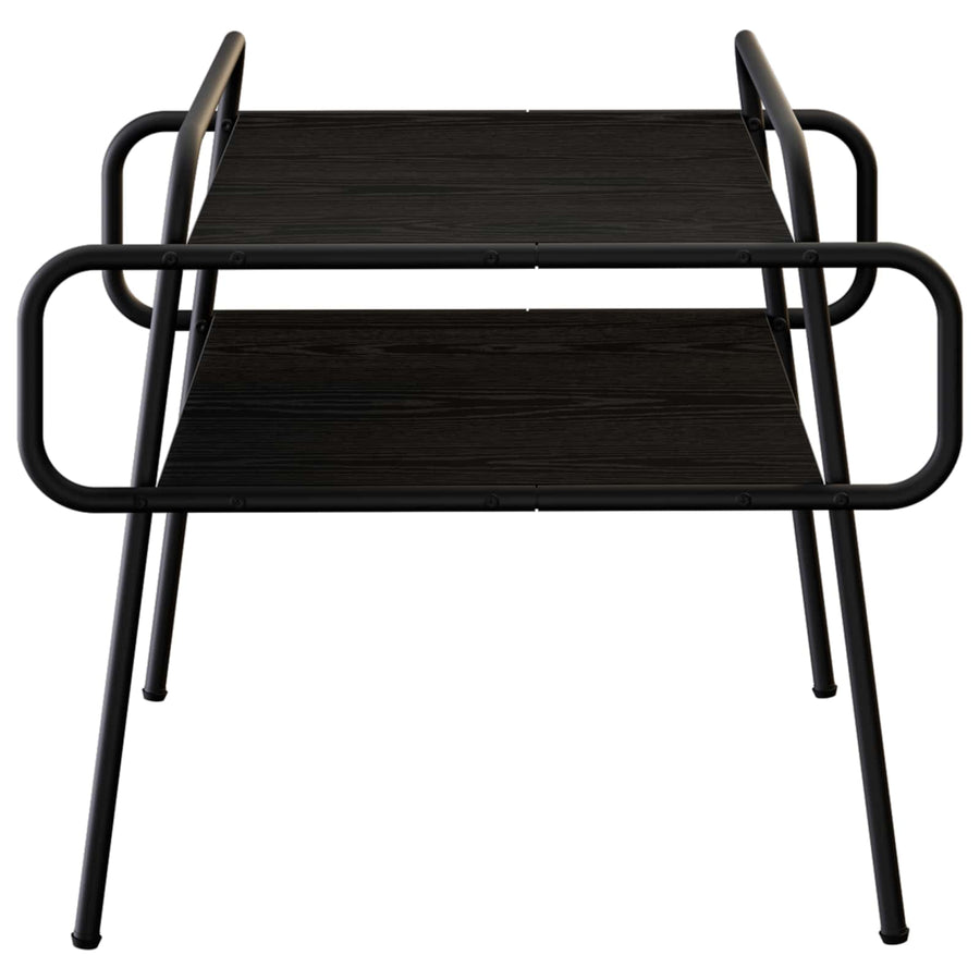Coffee Table Black Oak 60 x 60 x 51 cm Engineered Wood
