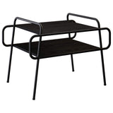 Coffee Table Black Oak 70 x 50 x 51 cm Engineered Wood - Front View