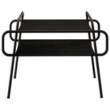 Coffee Table Black Oak 70 x 50 x 51 cm Engineered Wood - Side View
