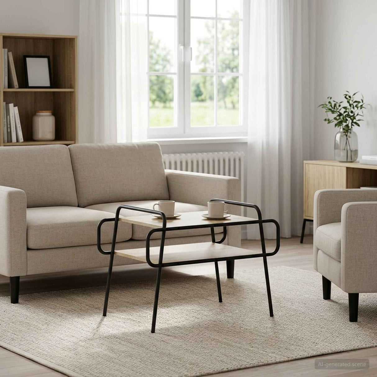 Coffee Table Sonoma Oak 70 x 50 x 51 cm Engineered Wood