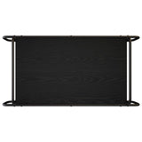 Coffee Table Black Oak 100 x 50 x 51 cm Engineered Wood - 45-Degree Angle