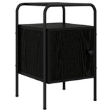 Bedside Cabinet 2 pcs Black Oak Engineered Wood