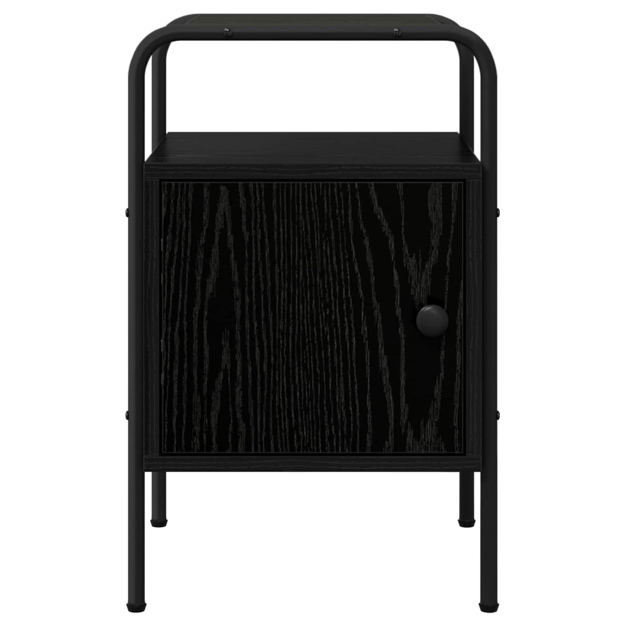 Bedside Cabinet 2 pcs Black Oak Engineered Wood