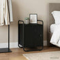 Bedside Cabinet Black Oak Engineered Wood