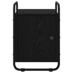 Bedside Cabinet Black Oak Engineered Wood