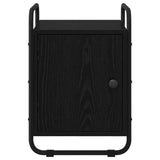 Bedside Cabinet 2 pcs Black Oak Engineered Wood