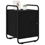 Bedside Cabinet 2 pcs Black Oak Engineered Wood