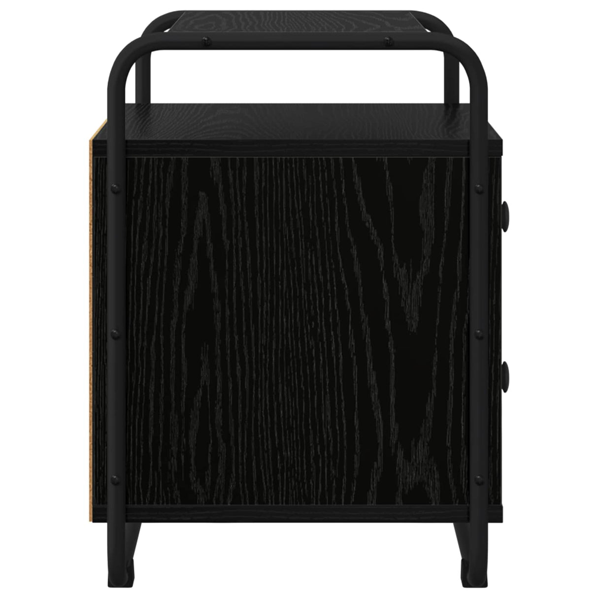 Bedside Cabinet 2 pcs Black Oak Engineered Wood