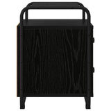 Bedside Cabinet 2 pcs Black Oak Engineered Wood