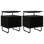 Bedside Cabinet 2 pcs Black Oak Engineered Wood