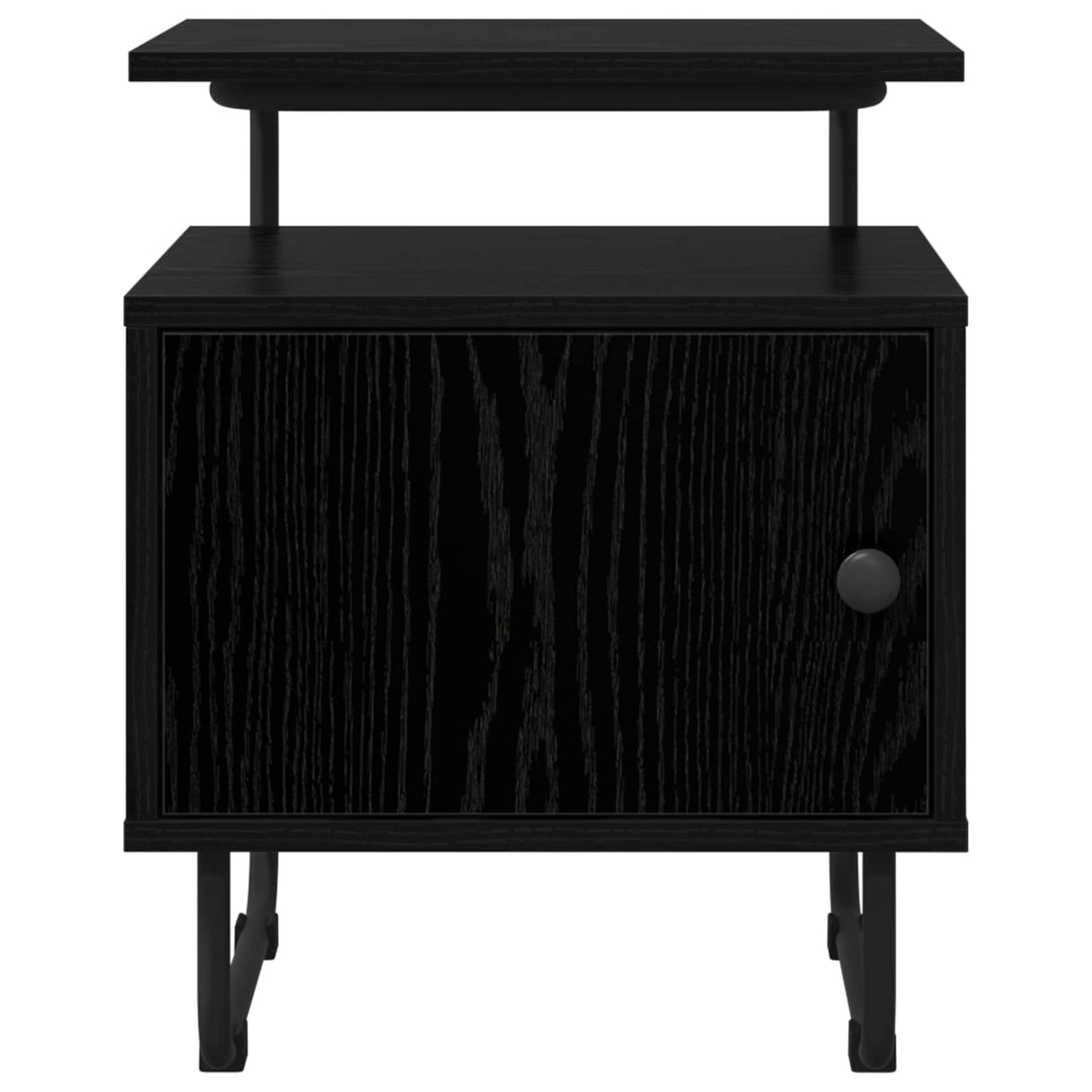 Bedside Cabinet 2 pcs Black Oak Engineered Wood