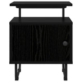 Bedside Cabinet 2 pcs Black Oak Engineered Wood
