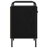 Bedside Cabinet Black Oak 35 x 36.5 x 61 cm Engineered Wood - 45-Degree Angle
