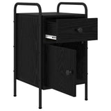 Bedside Cabinet 2 pcs Black Oak 35 x 36.5 x 61 cm - Top-Down View