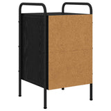 Bedside Cabinet 2 pcs Black Oak 35 x 36.5 x 61 cm - Close-Up Angle