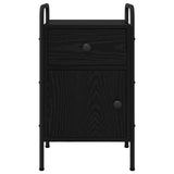 Bedside Cabinet 2 pcs Black Oak 35 x 36.5 x 61 cm