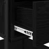 Bedside Cabinet 2 pcs Black Oak Engineered Wood