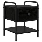 Bedside Cabinet 2 pcs Black Oak Engineered Wood