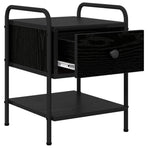 Bedside Cabinet 2 pcs Black Oak Engineered Wood