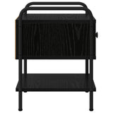 Bedside Cabinet 2 pcs Black Oak Engineered Wood