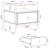 Bedside Cabinet 2 pcs Black Oak 40 x 39.5 x 40 cm - Extra Image